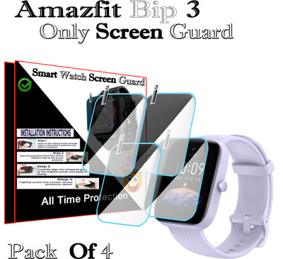 HIDEOUS Screen Guard for Amazfit Bip 3(Pack of 4)