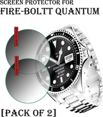 ejzatex Edge To Edge Screen Guard for FIRE BOLTT QUANTUM SMARTWATCH(Pack of 2)