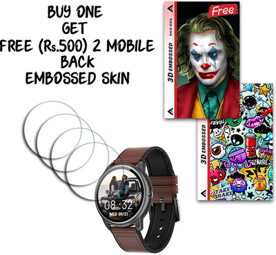 ARBAN Screen Guard for CrossBeats Orbit Smartwatch 1.39 inch WITH FREE 500 RUPEES 2 3D EMBOSSED SKIN FOR MOBILE BACK S026(Pack of 4)