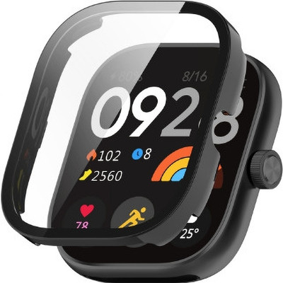 KAZUKI Screen Guard for Xiaomi Redmi Watch 4Protective Hard PC Case (Black)(Pack of 1)
