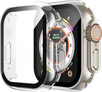 SwapME Screen Guard for 2 Pack Hard PC Case Built in Tempered Glass Compatible with 49mm Apple Watch Ultra 2 / Ultra, Thin Protective Case with Screen Protector for iWatch, Cover with Button, Transparent(Pack of 2) SwapME Screen Guard for 2 Pack Hard PC Case Built in Tempered Glass Compatible with 49mm Apple Watch Ultra 2 / Ultra, Thin Protective Case with Screen Protector for iWatch, Cover with Button, Transparent(Pack of 2)