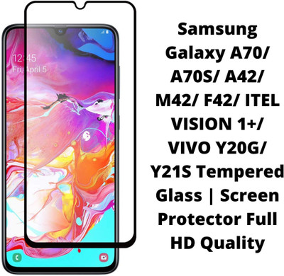 Matte Guard Tempered Glass Guard for : Samsung Galaxy A70/ A70S/ A42/ M42/ F42/ ITEL VISION 1+/ VIVO Y20G/.Y21S(Pack of 1)