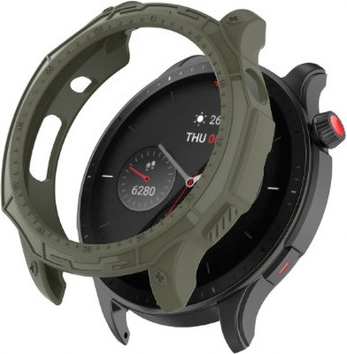KAZUKI Screen Guard for Amazfit GTR 4 / GTR 4 Pro Armor Hollow TPU Watch Case (Green)(Pack of 1)