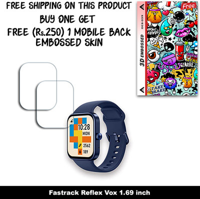 SOMTONE Screen Guard for Fastrack Reflex Vox 1.69 inch (FREE 250 RUPEES 1 3D EMBOSSED SKIN FOR MOBILE BACK W2S039)(Pack of 2)