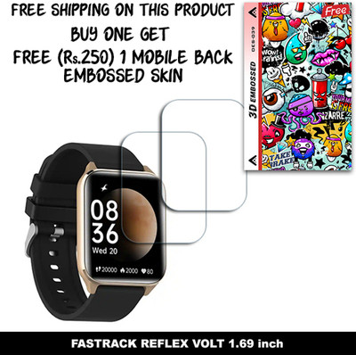 ARBAN Screen Guard for FASTRACK REFLEX VOLT 1.69 inch (FREE 250 RUPEES 1 3D EMBOSSED SKIN FOR MOBILE BACK W2S039)(Pack of 2)