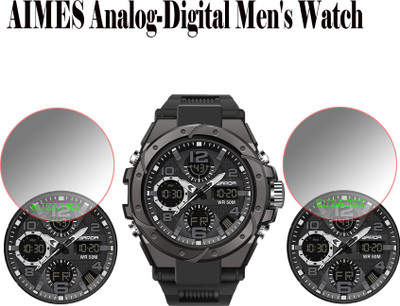 ejzatex Screen Guard for AIMES Analog Digital Mens Watch(Pack of 2)