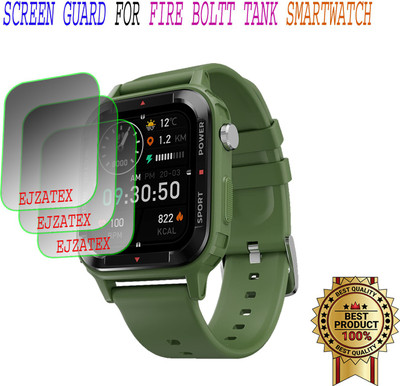 ejzatex Screen Guard for FIRE BOLTT TANK SMARTWATCH(Pack of 3)