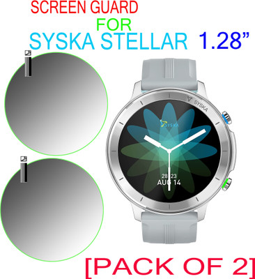 ejzatex Screen Guard for syska stellar 1.28 Smartwatch(Pack of 1)