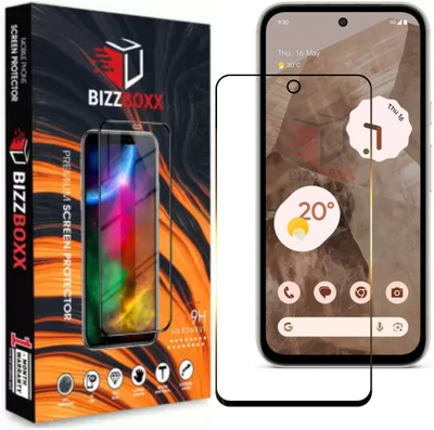 BizzBoxx Screen Guard for Google Pixel 8a, Pixel 8A, 8a, Pixel 8 A, Precise Curved Edges, Scratch Guard, temper glass guard, screen guard, temper glass, With Camera Cut(Pack of 1)