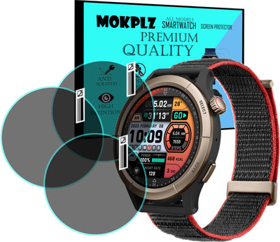 MOKPLZ Screen Guard for AMAZFIT CHEETAH PRO SMARTWATCH(Pack of 3)