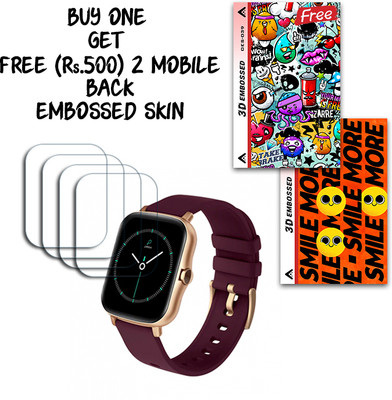 ARBAN Screen Guard for Pebble Spark 1.7 inch WITH FREE 500 RUPEES 2 3D EMBOSSED SKIN FOR MOBILE BACK S039(Pack of 4)