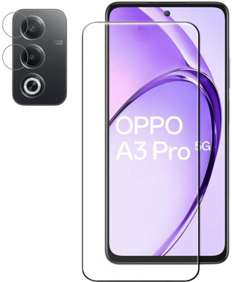 ISAAK Tempered Glass Guard for OPPO A3 Pro 5G, Tempered Glass & Camera Lens Protector (COMBO PACK)(Pack of 2)