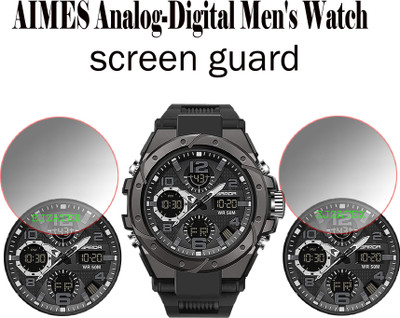 ejzatex Screen Guard for AIMES Analog Digital Mens Watch(Pack of 2)
