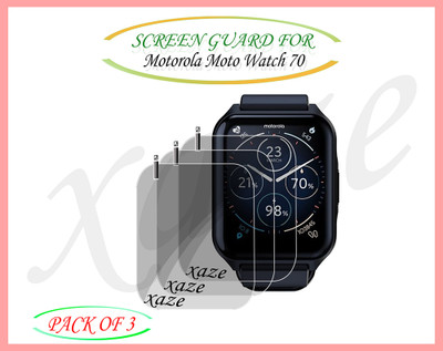 XAZE Screen Guard for Motorola Moto Watch 70 Smartwatch(Pack of 3)