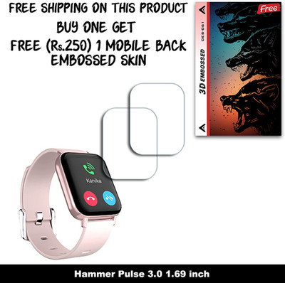 ARBAN Screen Guard for Hammer Pulse 3.0 1.69 inch (FREE 250 RUPEES 1 3D EMBOSSED SKIN FOR MOBILE BACK W2S061)(Pack of 2)