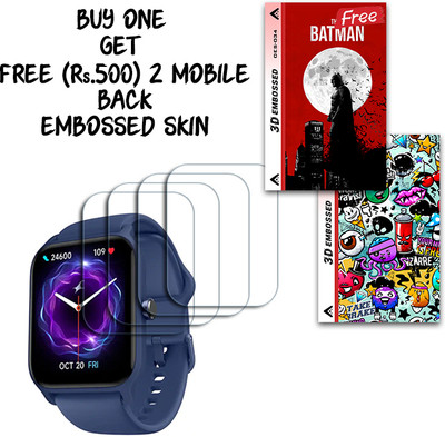 ARBAN Screen Guard for FASTRACK REFLEX NITRO LARGE 1.8 inch WITH FREE 500 RUPEES 2 3D EMBOSSED SKIN FOR MOBILE BACK S034(Pack of 4)