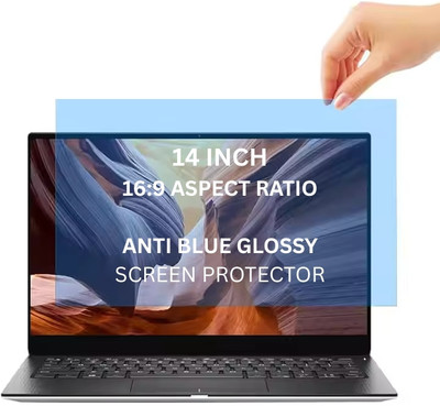 Saco Screen Guard for (Easy Fix Anti Blue Glossy)HP Pavilion 14,Acer Aspire 14,Lenovo Ideapad 14,Thinkpad 14,ThinkBook 14, Asus Vivobook 14, Dell 14, MSI 14 Inch Laptop [16:9 Ratio](Pack of 1)