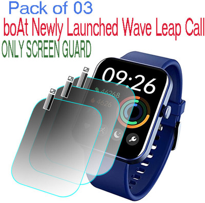 HIDEOUS Screen Guard for boAt Wave Leap Call(Pack of 3)
