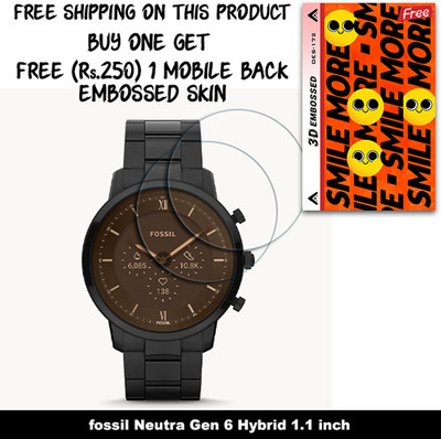 ARBAN Screen Guard for fossil Neutra Gen 6 Hybrid 1.1 inch (FREE 250 RUPEES 1 3D EMBOSSED SKIN FOR MOBILE BACK W2S172)(Pack of 2)