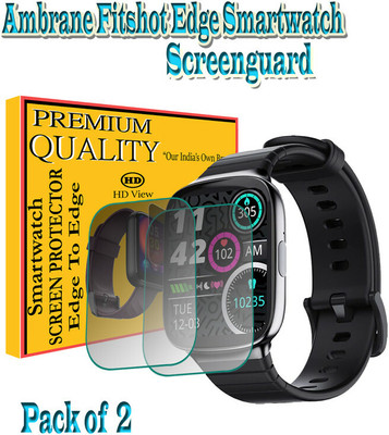 daffin Edge To Edge Screen Guard for Ambrane Fitshot Edge(Pack of 2)