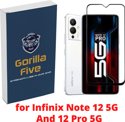 GORILLA FIVE Edge To Edge Tempered Glass for Infinix Note-12 Pro 5G, Infinix Note 12 5G(Pack of 2)