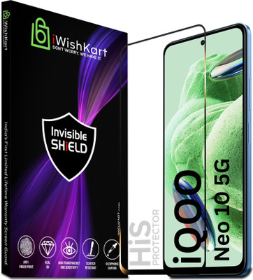 iWishKart Screen Guard for IQOO Neo 10, IQOO Neo 10 5G, Premium Military grade Edge to Edge Premium gorilla temper black glass screenguard with Self Installation Guide - Wet & Dry wipes, Dust Absorber [With Warranty] mobile ka gilas cover(Pack of 1)