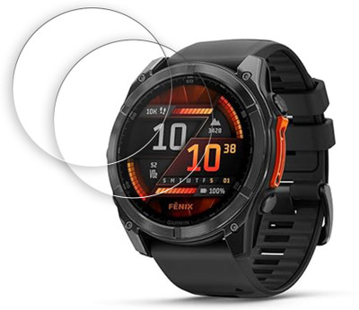 ARBAN Screen Guard for Garmin Fenix 8 47mm Smartwatch Screen Protector | Anti-Scratch | Edge to Edge Full Coverage | 9H Hardness | Screen Guard(Pack of 2)