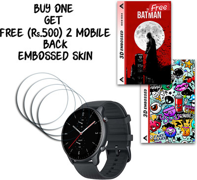 ARBAN Screen Guard for Amazfit GTR 2 New Version WITH FREE 500 RUPEES 2 3D EMBOSSED SKIN FOR MOBILE BACK S034(Pack of 4)
