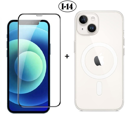 Leplion Screen Guard for Iphone 14 Glass+Magsafe cover(Pack of 1)