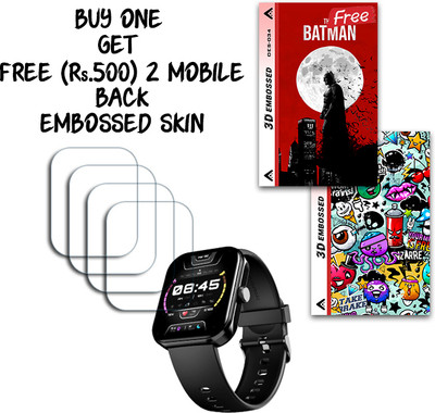 ARBAN Screen Guard for boAt Ultima Call Max 2 inch WITH FREE 500 RUPEES 2 3D EMBOSSED SKIN FOR MOBILE BACK S034(Pack of 4)