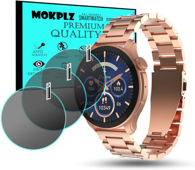 MOKPLZ Screen Guard for PEBBLE COSMOS VAULT SMARTWATCH(Pack of 3)