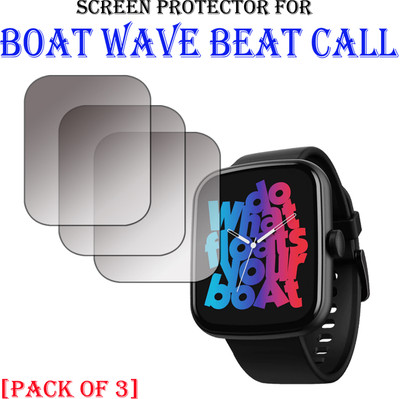 EJZATI Edge To Edge Screen Guard for BOAT WAVE BEAT CALL SMARTWATCH(Pack of 3)