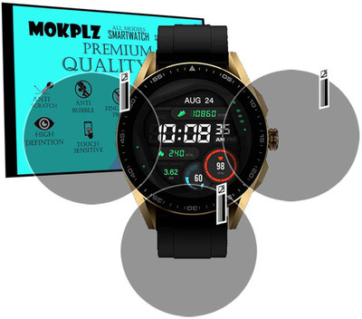 MOKPLZ Screen Guard for FIRE BOLTT INVINCIBLE PLUS SMARTWATCH(Pack of 3)