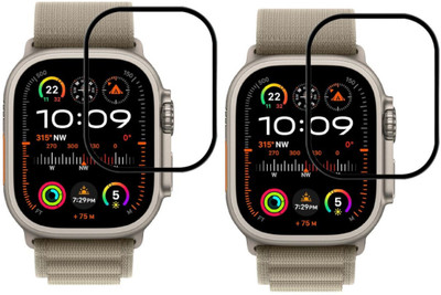 KANCHA Edge To Edge Screen Guard for Apple Watch Ultra 2 Smartwatch(Pack of 2)