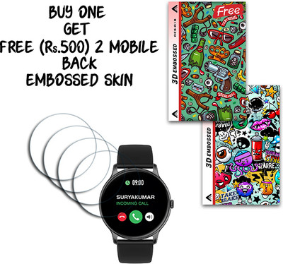 ARBAN Screen Guard for Maxima Max Pro Knight smartwatch 44.5mm WITH FREE 500 RUPEES 2 3D EMBOSSED SKIN FOR MOBILE BACK S018(Pack of 4)