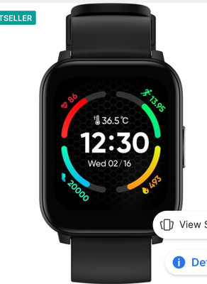 Rainbow enterprises Screen Guard for Realme techlife watch s100 1.69 hd display(Pack of 1)