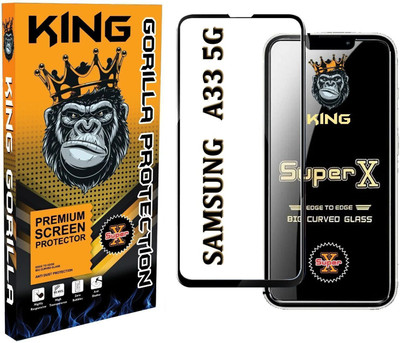 KING GORILLA Screen Guard for Samsung Galaxy A33 5G Tempered Glass | 9H Hardness, HD Clear, Anti-Scratch, Bubble-Free Screen Protector(Pack of 1)