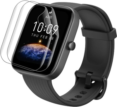 CUBES Screen Guard for Amazfit BIP 3 Pro | 1.69 Inch | Soft and Flexible | Touch Sensitive | Unbreakable | Ultra Thin| Edge To Edge TPU Film ( Not a Tempered Glass )(Pack of 2)