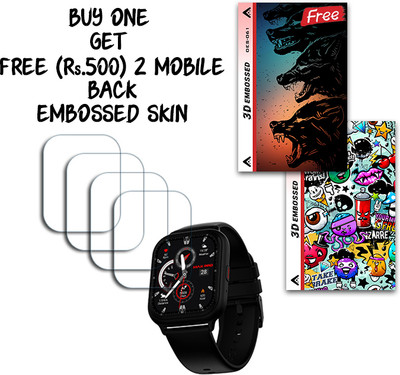 SOMTONE Screen Guard for Maxima Max Pro Sky 1.85 inch WITH FREE 500 RUPEES 2 3D EMBOSSED SKIN FOR MOBILE BACK S061(Pack of 4)