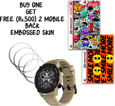 ARBAN Screen Guard for Maxima Max Pro X4 PLUS SmartWatch 1.32inch WITH FREE 500 RUPEES 2 3D EMBOSSED SKIN FOR MOBILE BACK S039(Pack of 4)