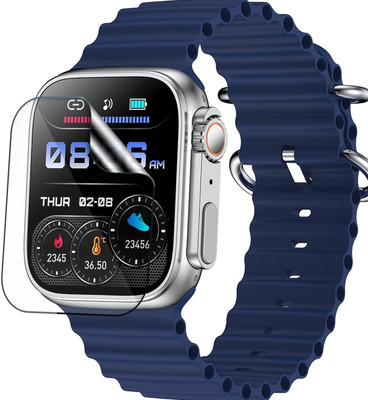 CUBES Edge To Edge Screen Guard for PTron Reflect Pro Plus Smartwatch, 51mm Full Touch Display | Crack Proof | Touch Sensitive | Unbreakable | High Grade Ultra Thin TPU Film [ NOT A TEMPERED GLASS ](Pack of 2)