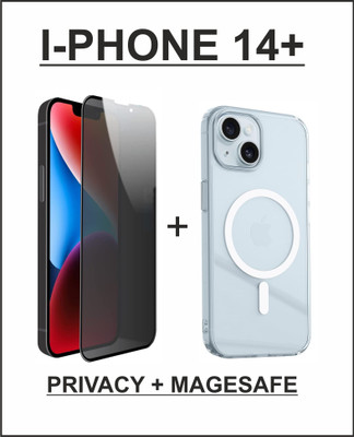 Leplion Screen Guard for Iphone 14+ Privacy Tempered Glass+Magsafe cover(Pack of 1)
