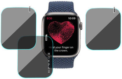 MOKPLZ Screen Guard for APPLE WATCH SERIES 8(Pack of 3)