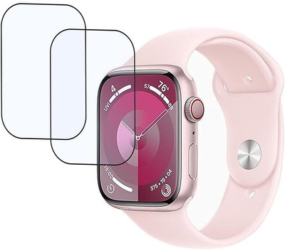 LIGHTWINGS Screen Guard for Apple Watch Series 9 Aluminum Compatible Smartwatch Screen Protector (P-2)(Pack of 2)