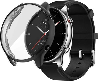 KAZUKI Screen Guard for Amazfit GTR 2 Soft Bumper Case (Black)(Pack of 1)