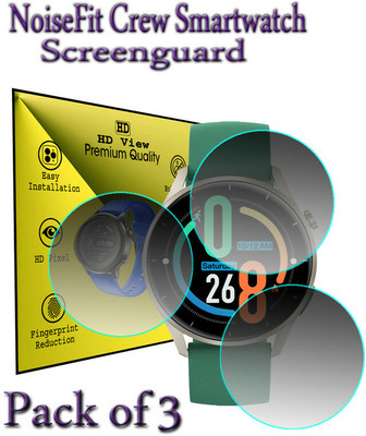 daffin Edge To Edge Tempered Glass for NoiseFit Crew(Pack of 3)
