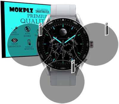 MOKPLZ Screen Guard for FIRE BOLTT INVINCIBLE PLUS SMARTWATCH(Pack of 3)