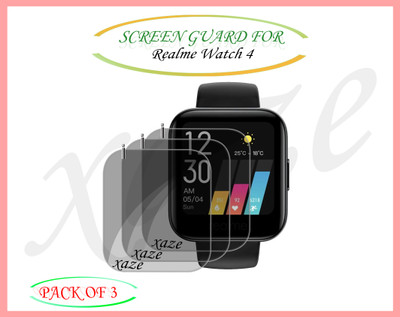 XAZE Screen Guard for Realme Watch 4 Smartwatch(Pack of 3)