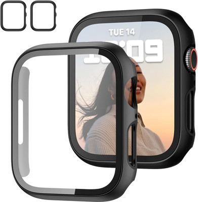 SwapME Screen Guard for 2 Pack Case with Tempered Glass Screen Protector for Apple Watch Series 9/8/7 45mm, Slim Guard Bumper Full Hard PC Protective Cover HD Ultra-Thin Cover for iWatch 9 8 7 45mm Accessories,Black(Pack of 2) SwapME Screen Guard for 2 Pack Case with Tempered Glass Screen Protector for Apple Watch Series 9/8/7 45mm, Slim Guard Bumper Full Hard PC Protective Cover HD Ultra-Thin Cover for iWatch 9 8 7 45mm Accessories,Black(Pack of 2)