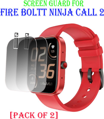 EJZATI Screen Guard for FIRE BOLTT NINJA CALL 2 SMARTWATCH(Pack of 2)